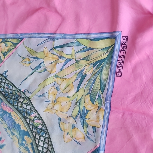 Original Rare 1989 Hermès Paris Silk Scarf “ Giverny” by Laurence Bourthoumieux - Picture 6 of 15